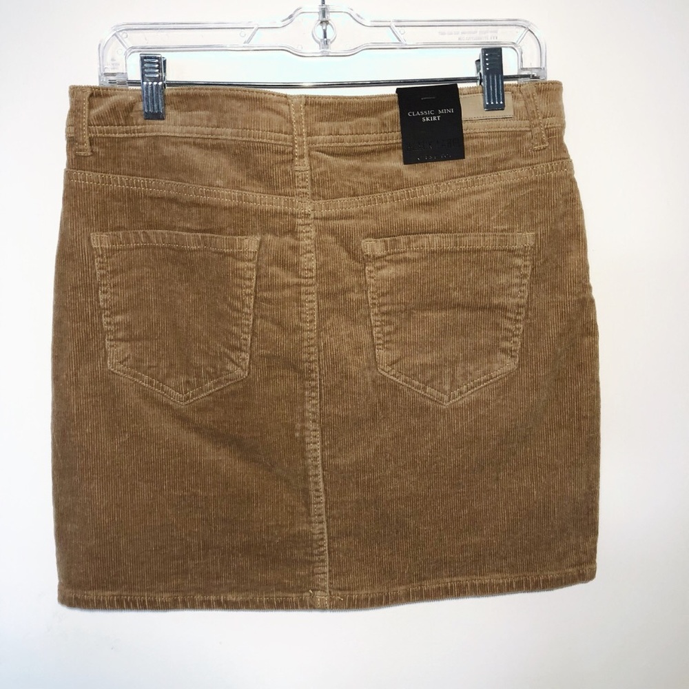 BLACK LABEL TAN CORDUROY CLASSIC MINI SKIRT - Picture 5 of 6